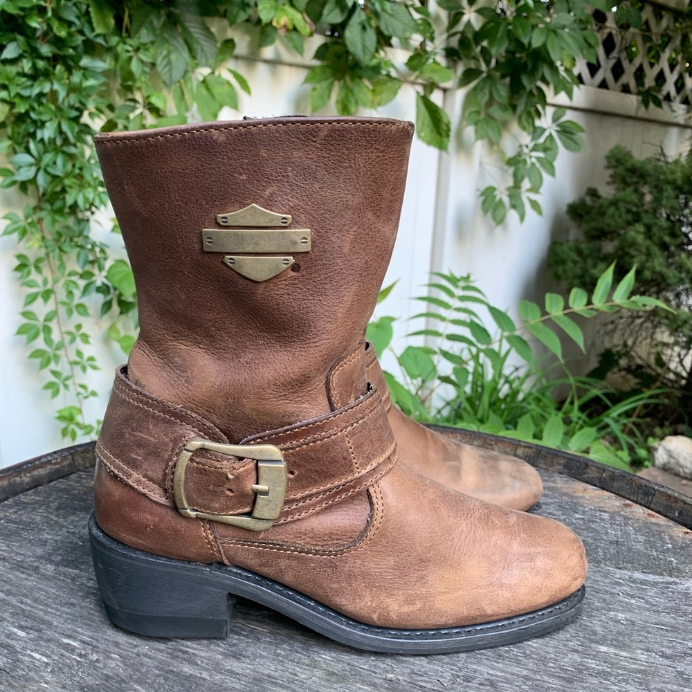 Harley Davidson Brown Motorcycle boots - Size 8